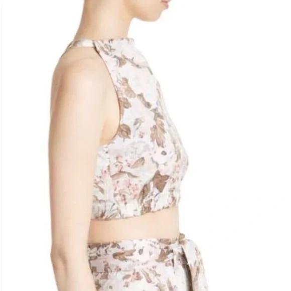 NWOT - Rebecca Taylor Penelope Floral Sleeveless Crop Top, Multicolor - Picture 5 of 8